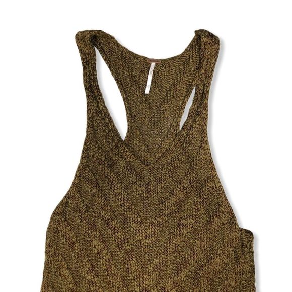Free People Brown Chevron Sweater Knit Tank Top size XS - Picture 4 of 16